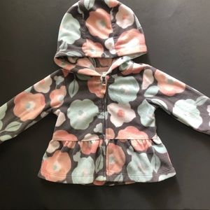 Carter’s floral fleece hooded sweatshirt
